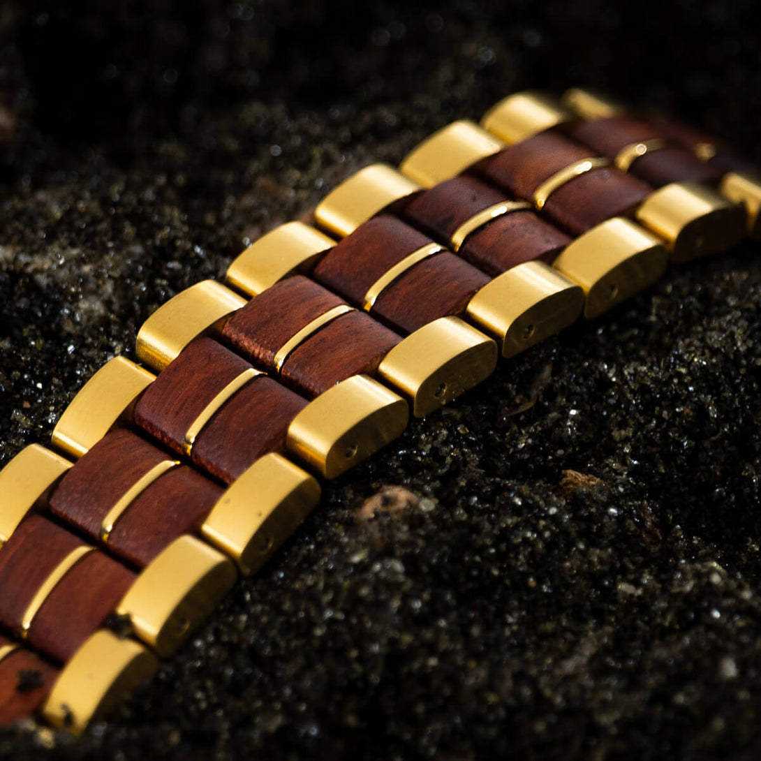 Gouden houten armband voor mannen