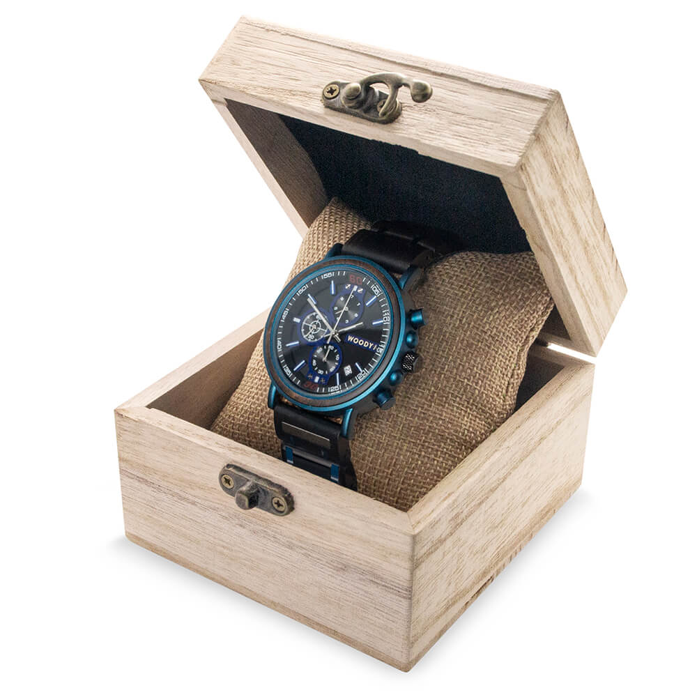 Woodystore.nl duurzaam houten horloge met originele box Ocean Submarine